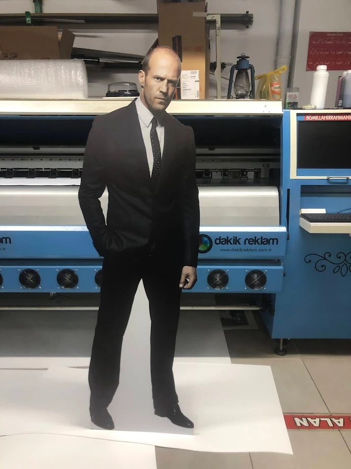 Jason Statham Maketi Ayaklı iki Boyutlu Tam Boy Plastik Maket